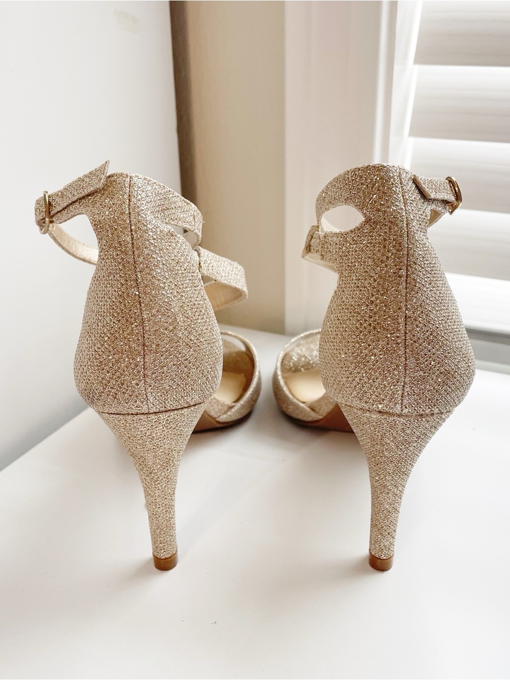 Dream Pairs Women's Strappy Open-Toe Heels in Champagne - Picture 10 of 12